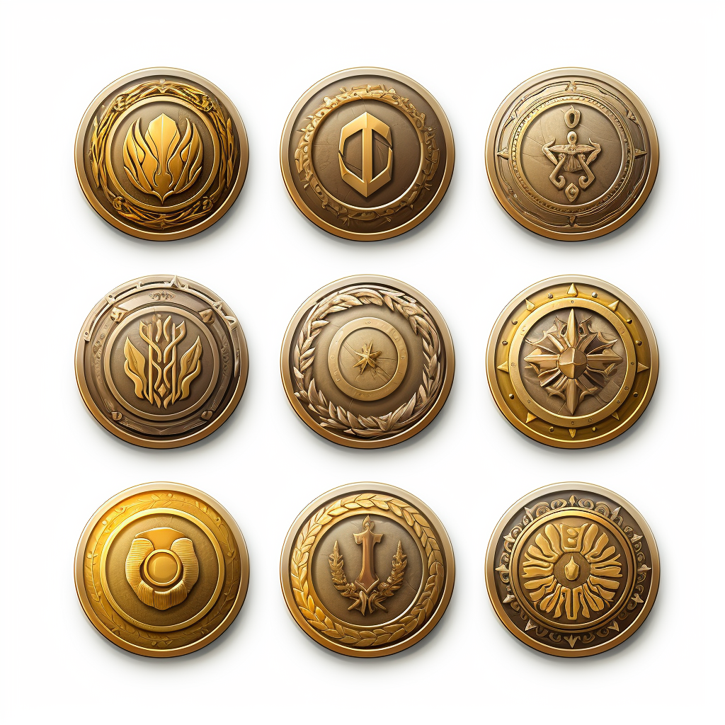 Detailed fantasy game medal icon