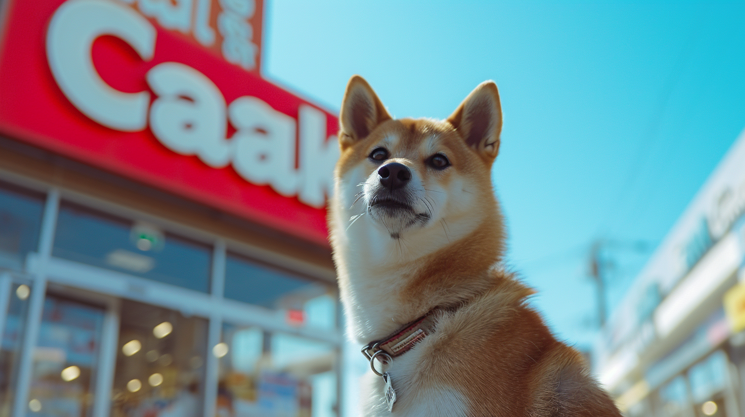 Fat Shiba Inu at Costco