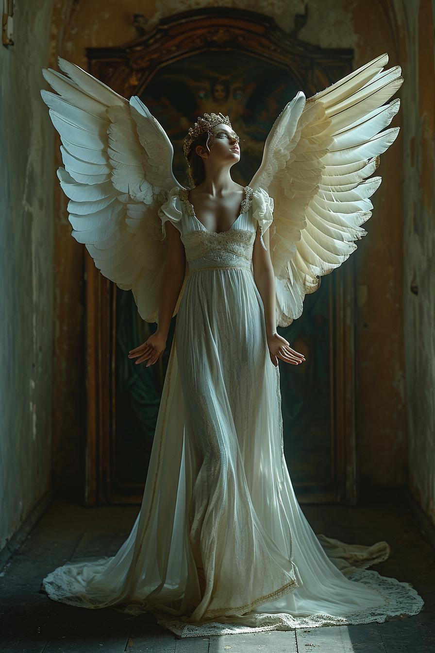 Fullbody Shot of Ethereal Female Angel