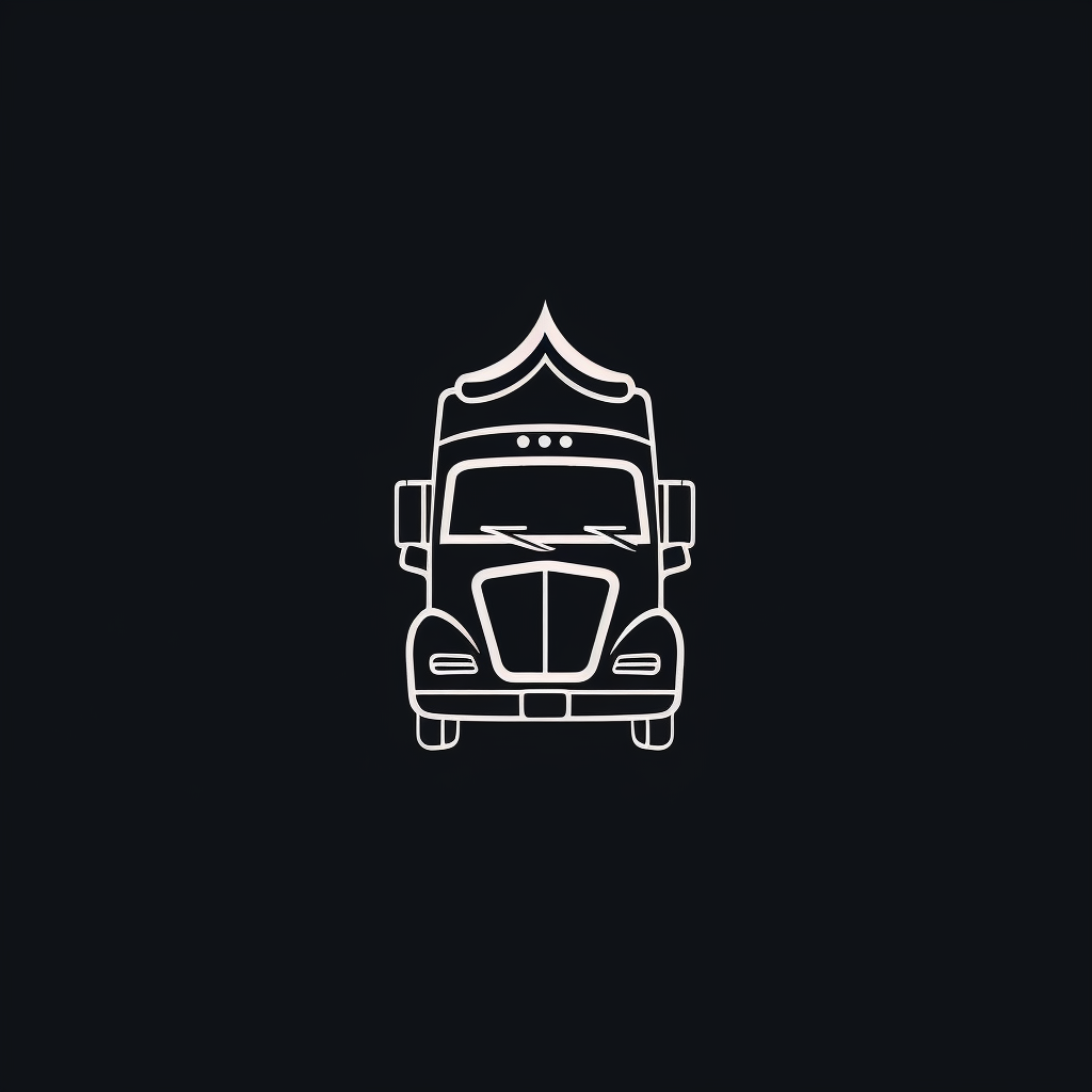 Minimalistic logo for female trucking app