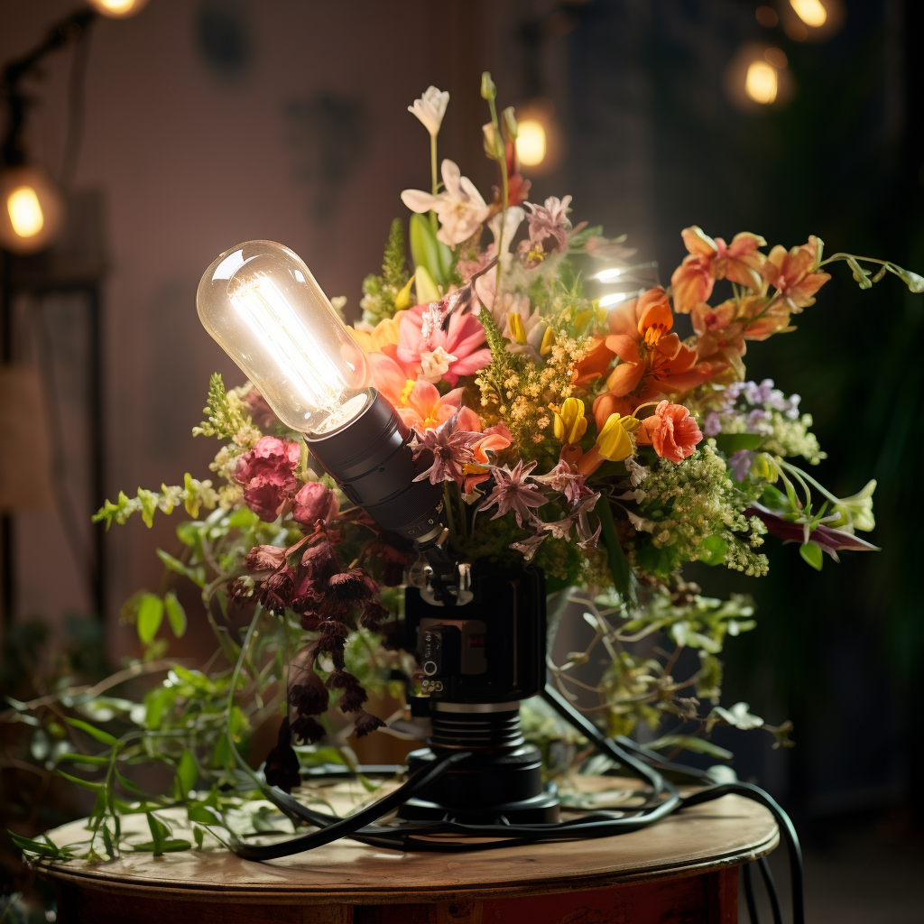 Flower-like Film Shoot Lights in Vase