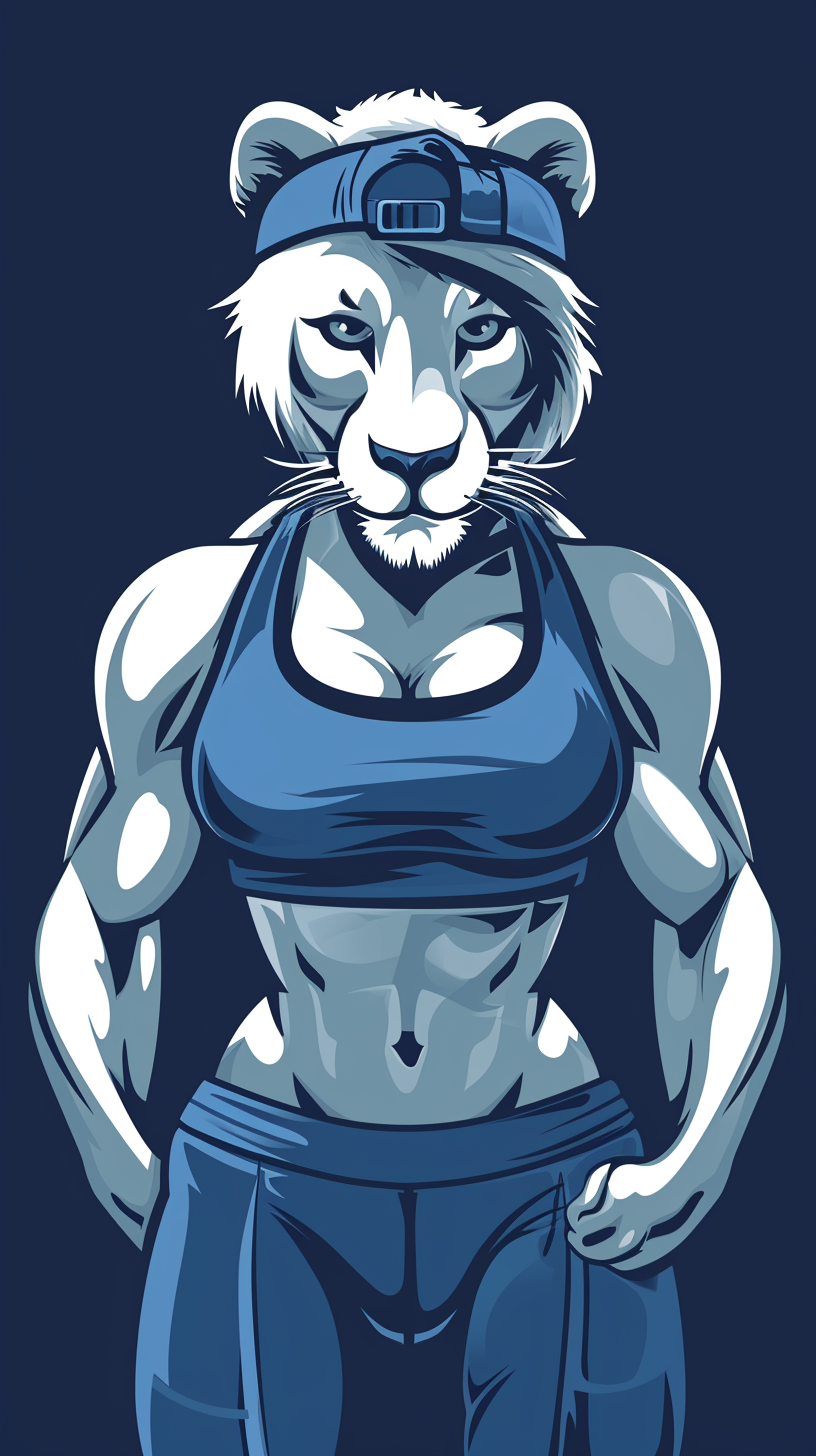 Lioness in Fitness Outfit