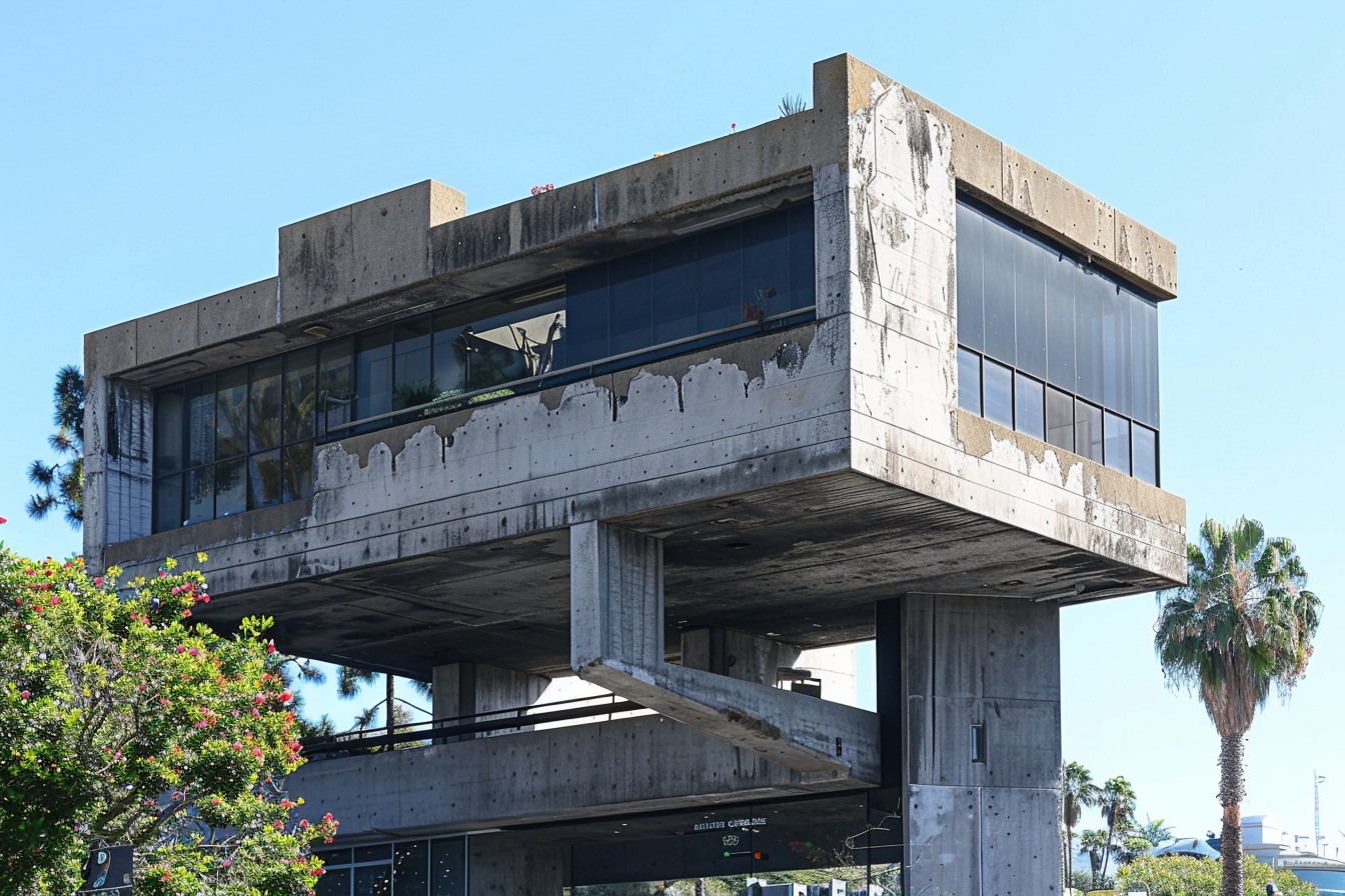 Brutalist Building on Beverly Blvd