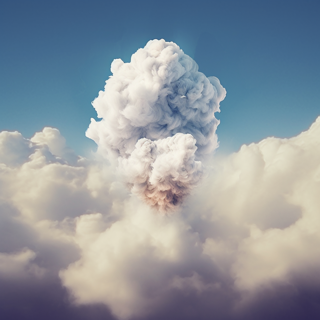 Beautiful white cloud against blue sky