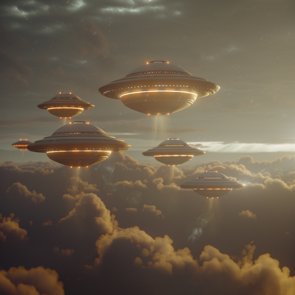 flying saucers in 8K resolution