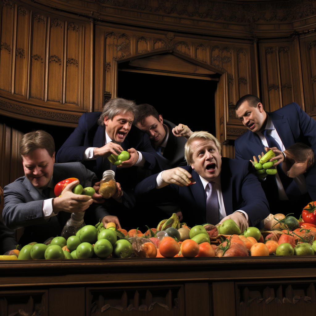 Politicians engage in epic food fight