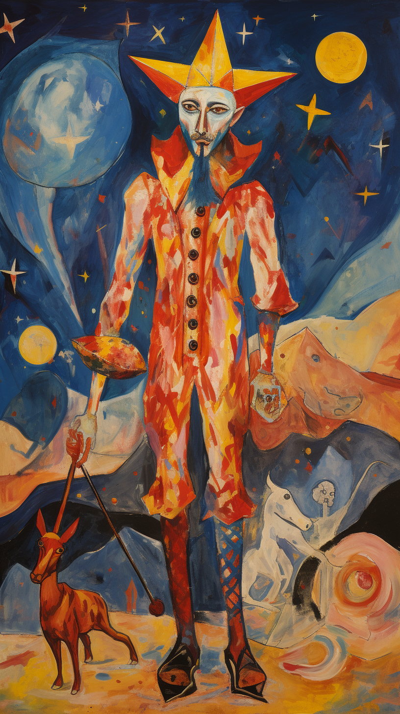 Fool Tarot Card in Expressionist Style