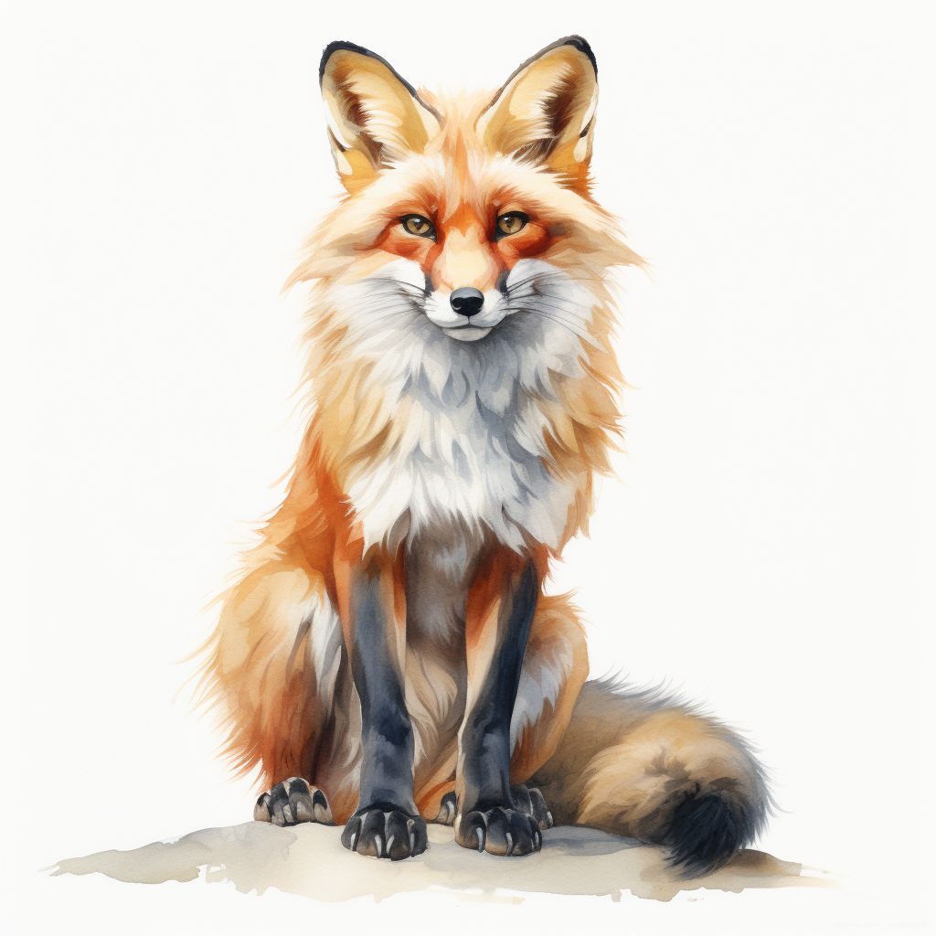 Cute fox without socks