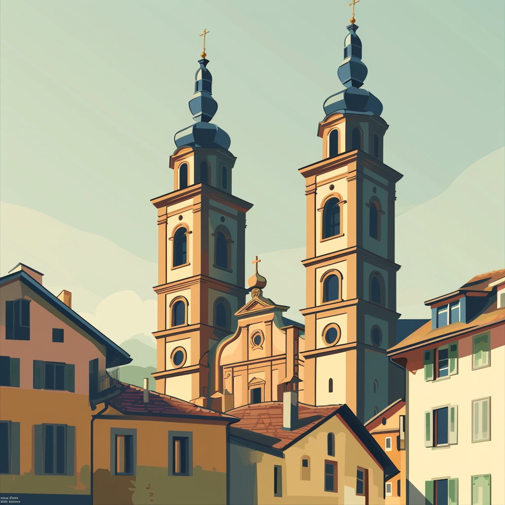 Frauenkirche Lugo Vector Graphic