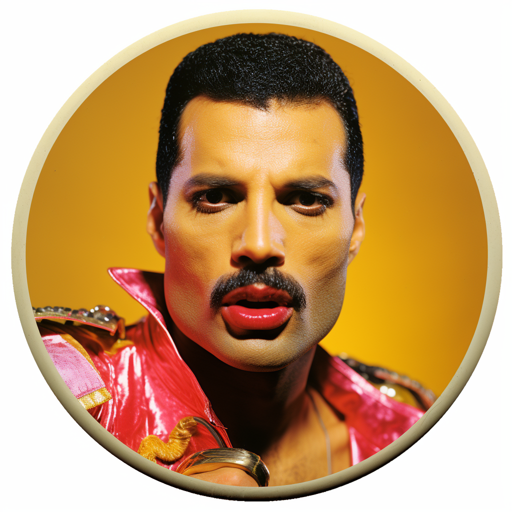 Freddie Mercury on Old Stamp