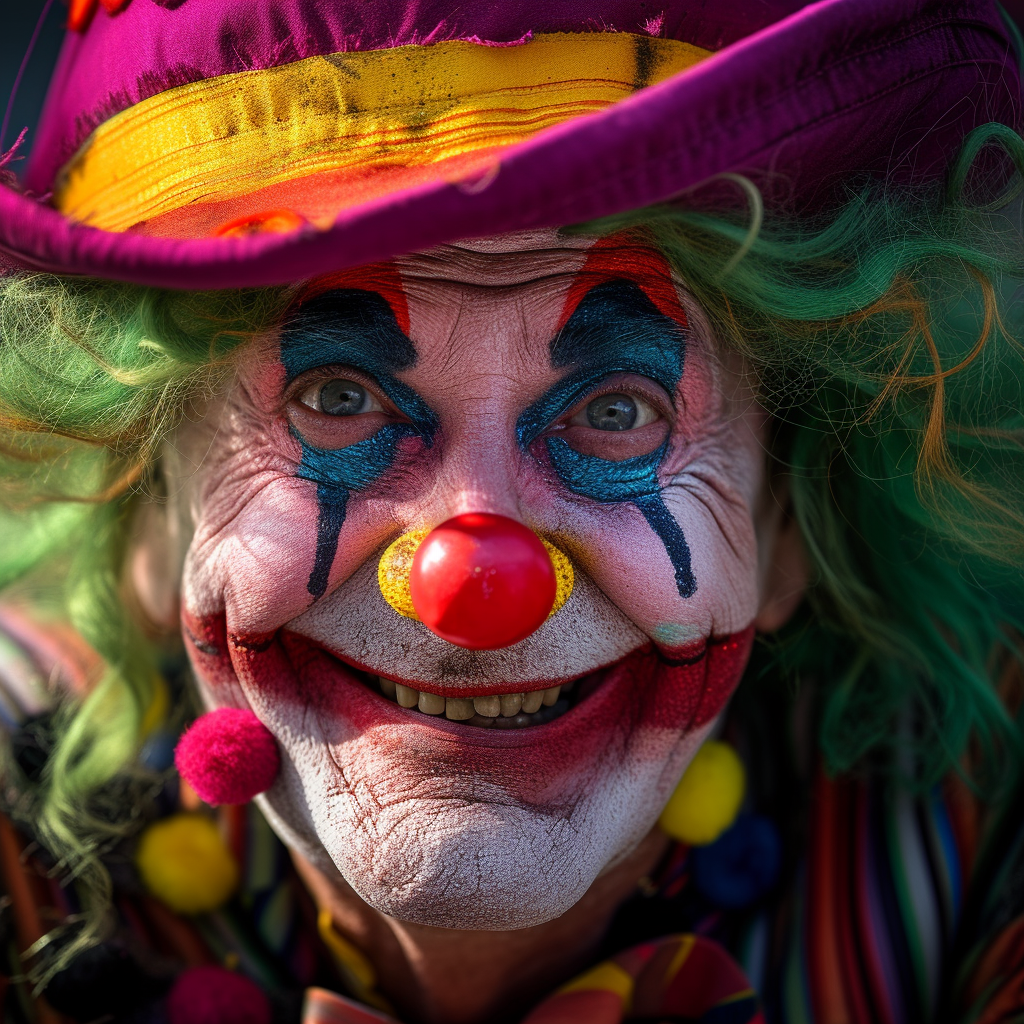 Friendly clown for stock photo