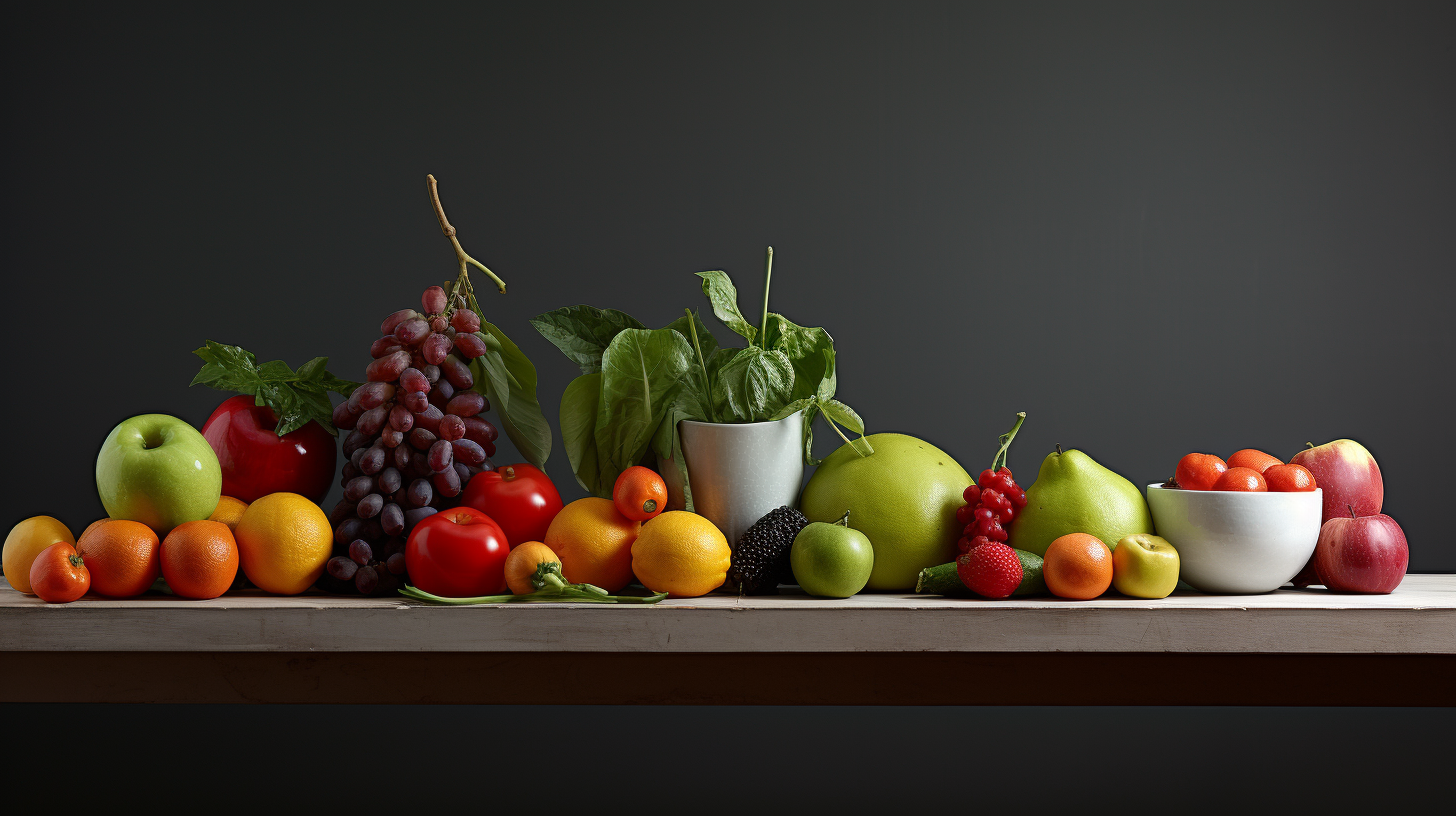 Nordic fruit and vegetable table