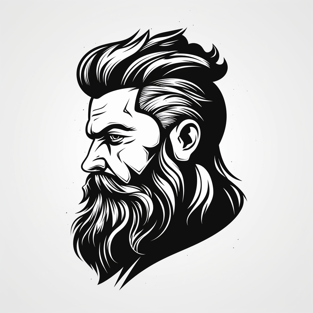 Full Beard Man Logo Design