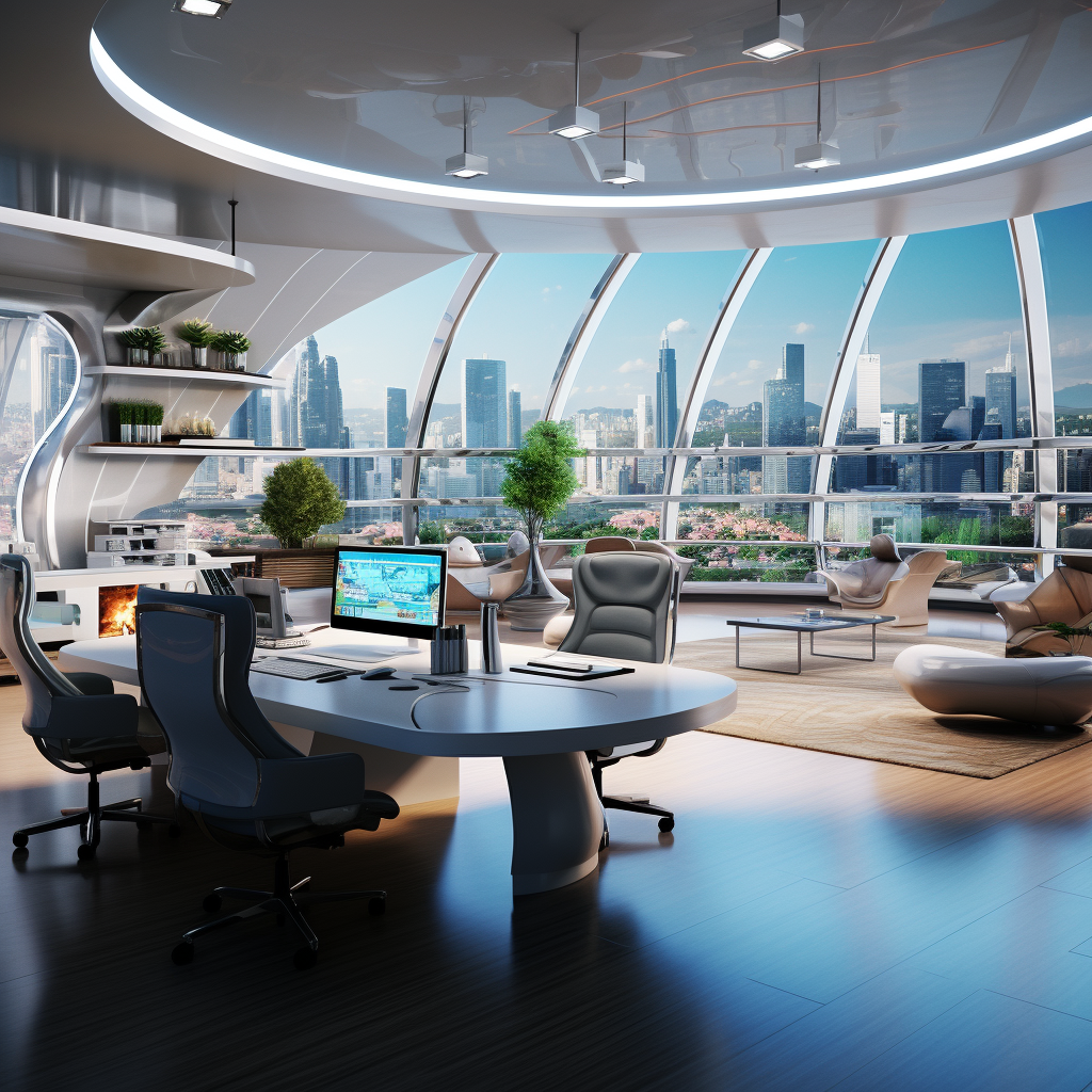 Office set in the future