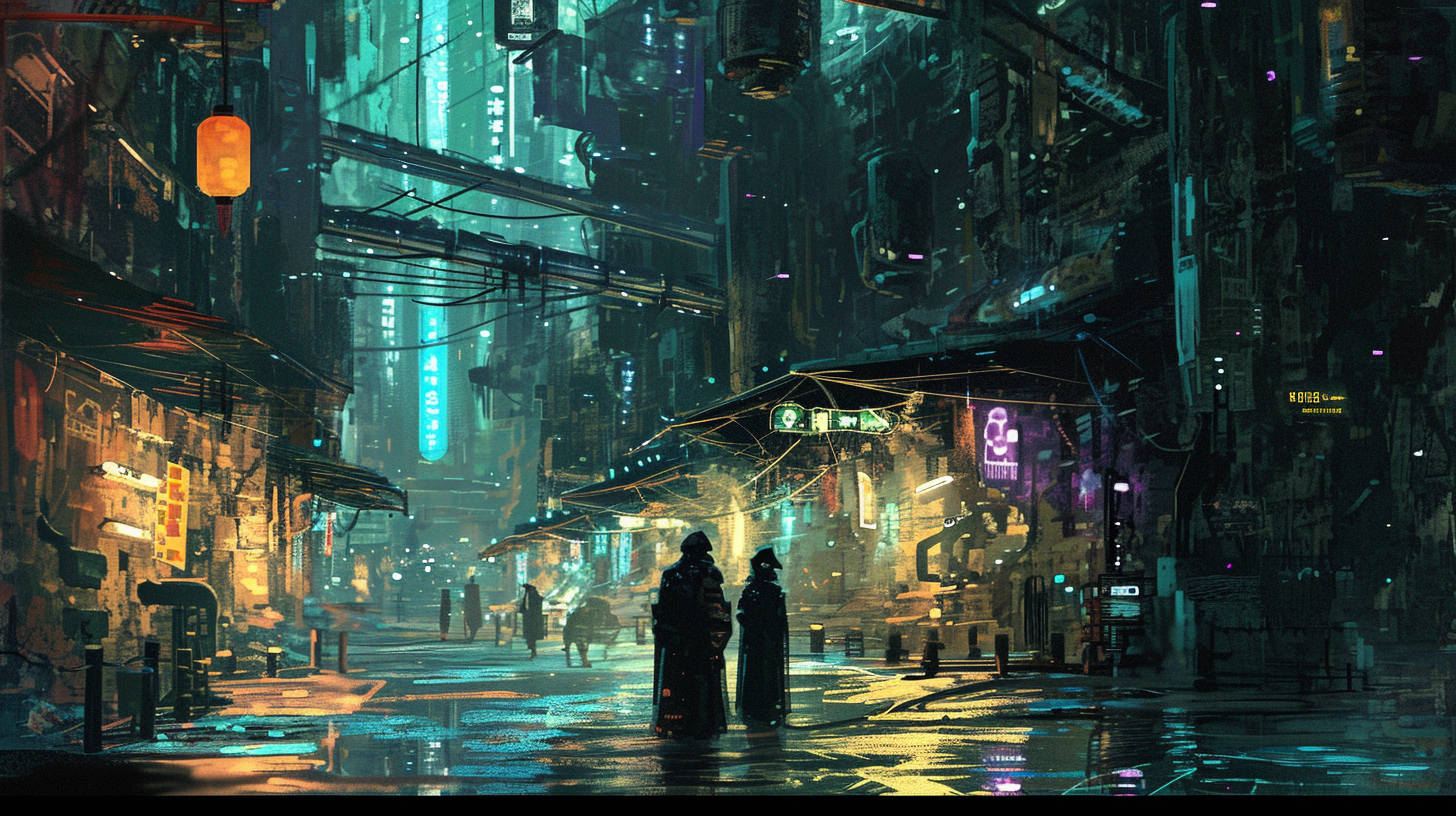 Futuristic city jedi artwork