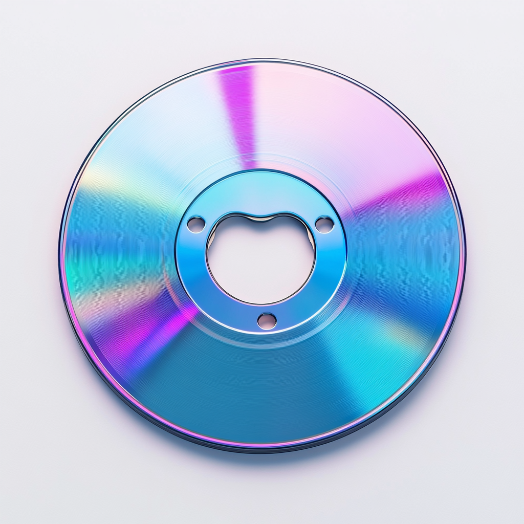 Blue gradient futuristic disc folder