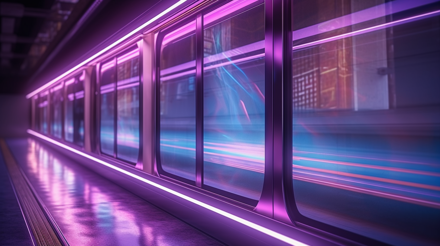 Illustration of a Futuristic Subway Window