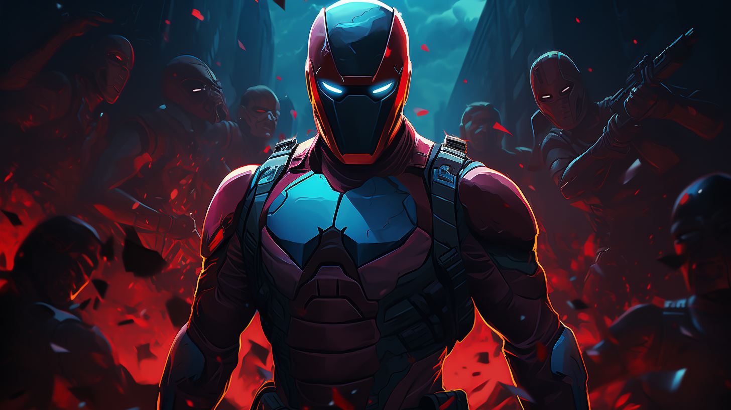 Red vs Blue Fortnite Character Hero Image