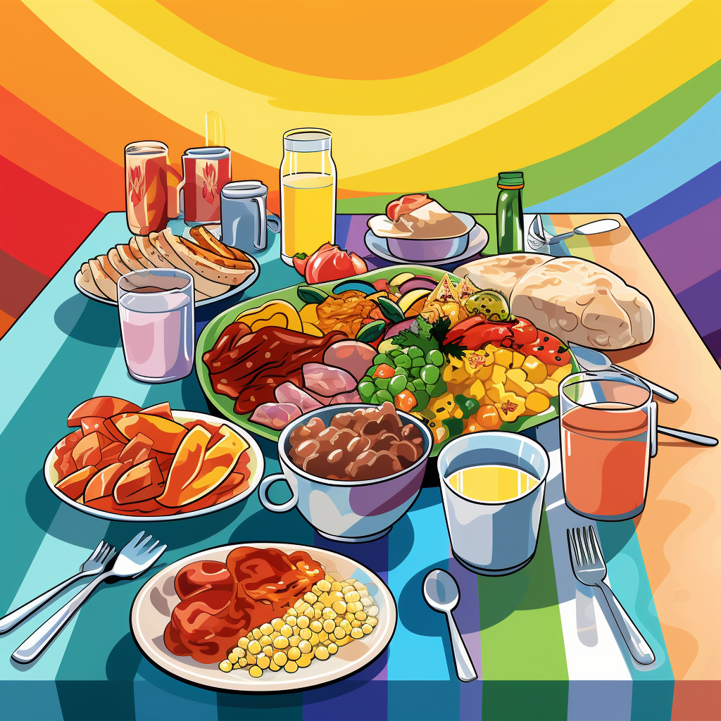 Gay Pride Brunch Table