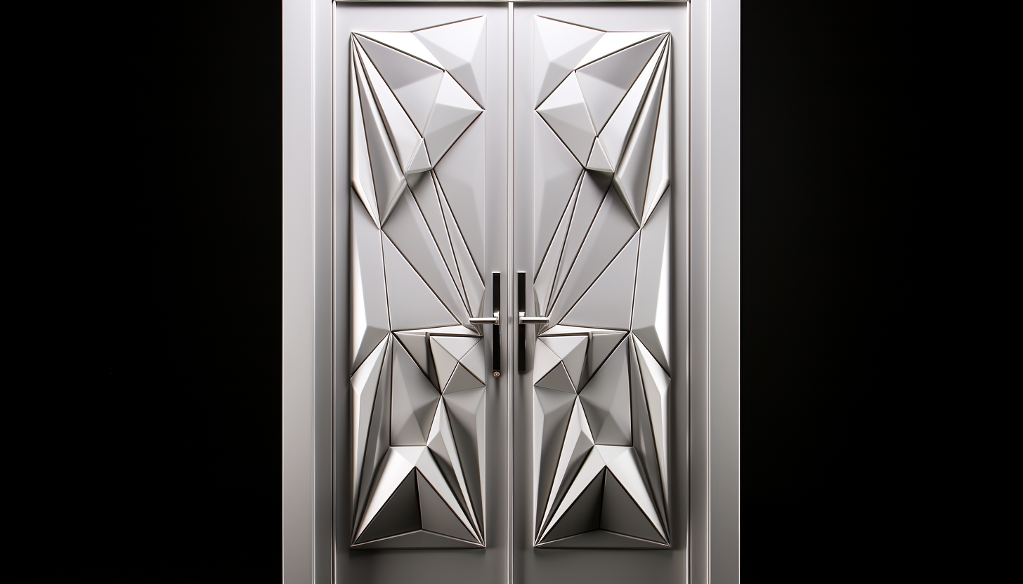 Intricate geometric door design