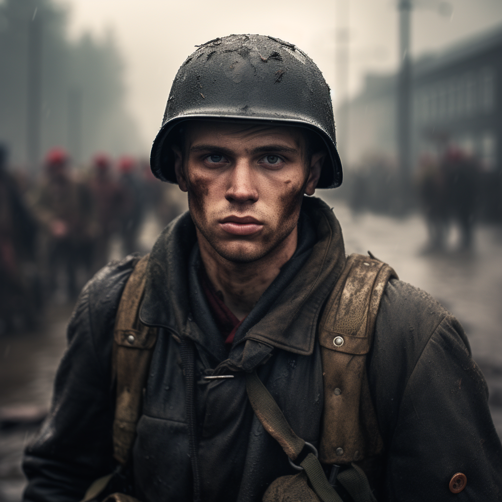 German World War II soldiers marching