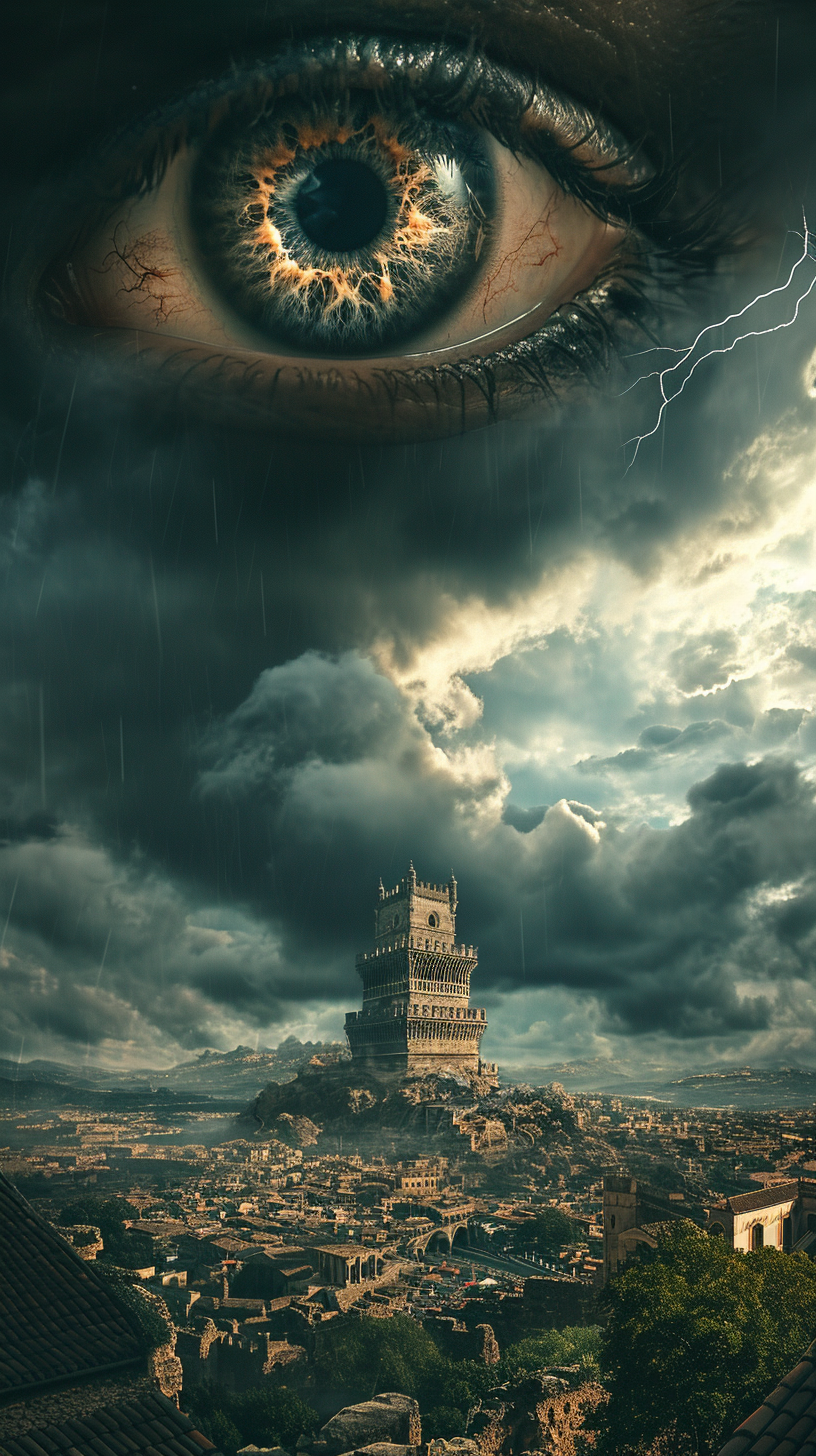 Tower of Babel with Giant Eye