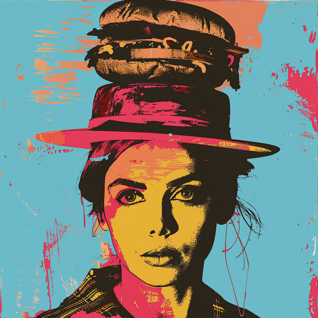 Girl Gyro Head Warhol Illustration