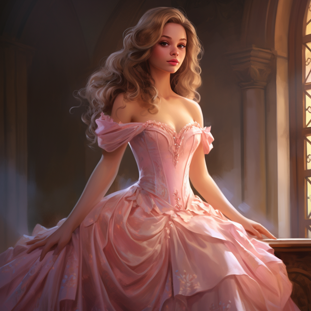 Girl in a Coquette Dress as Pretty Princess