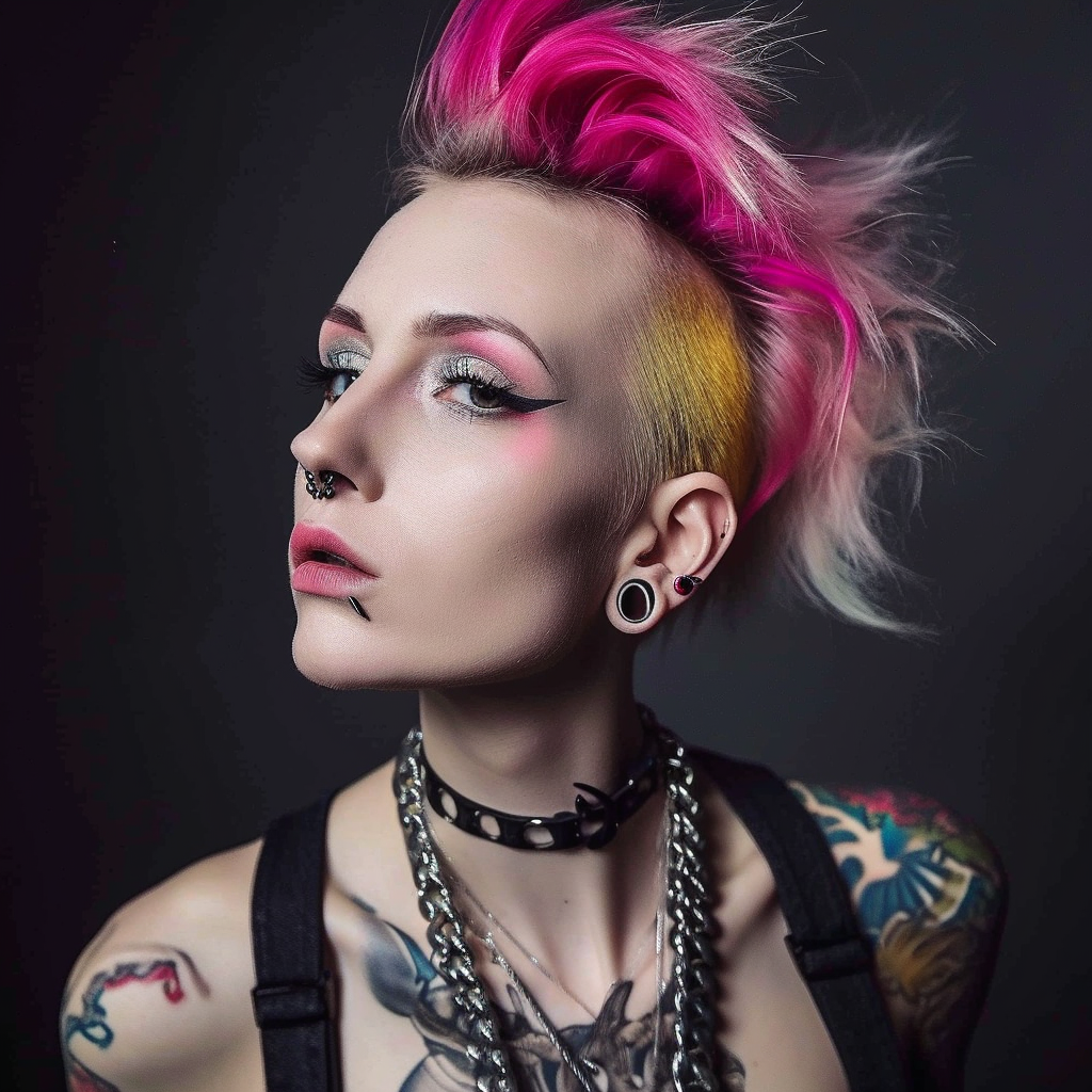 Stunning Hairpunk Instagram Model with Glamour Shot