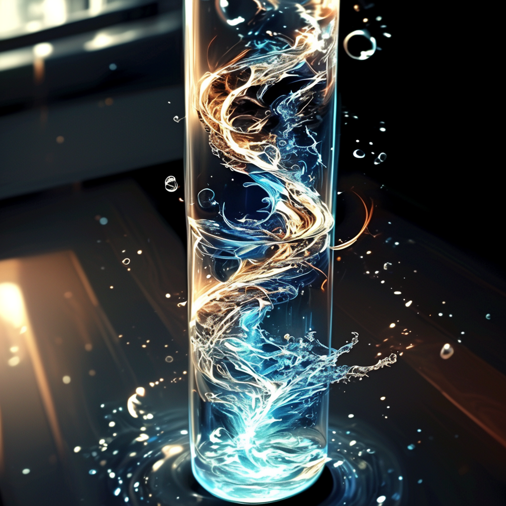 Glass Tube Perspiration Waves Radiating Image