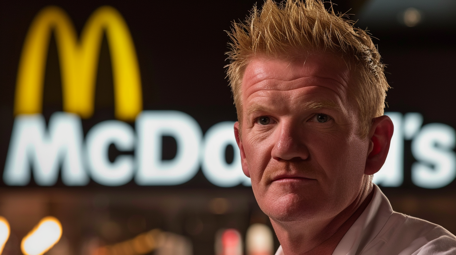 Gordon Ramsey enjoying McDonald's meal