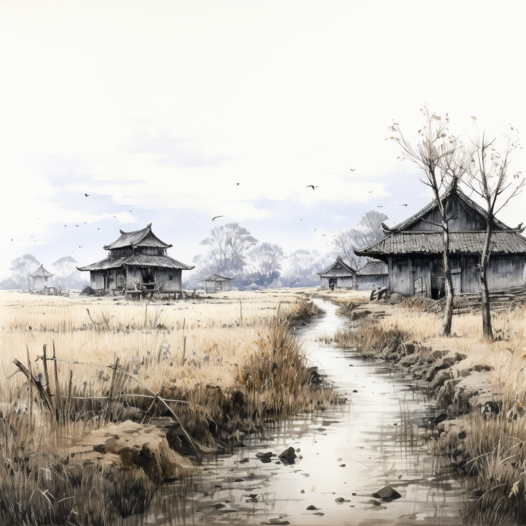 Goryeo Era Morning Light Farm in Calligraphy Style