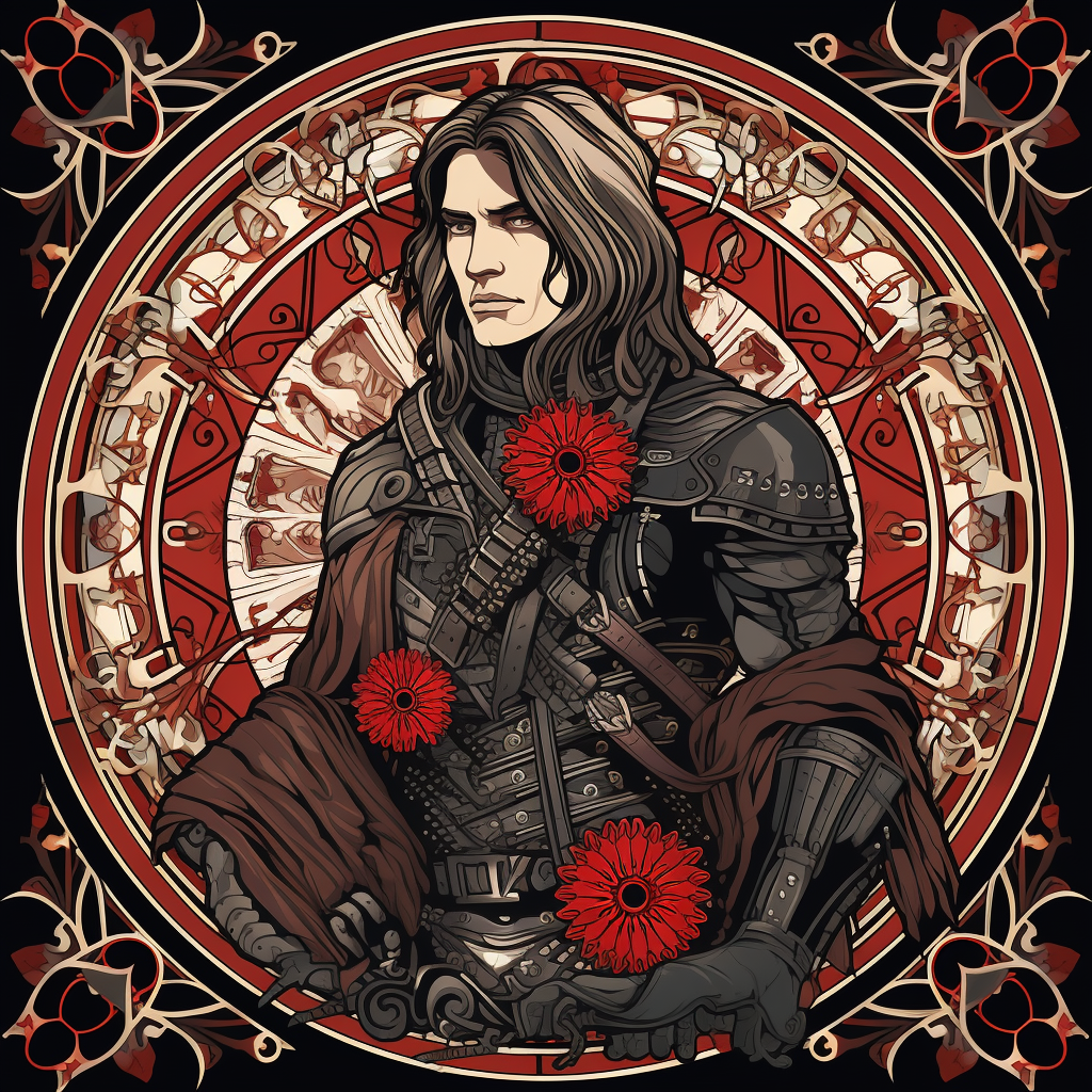 Gothic Winter Soldier in Art Nouveau Style