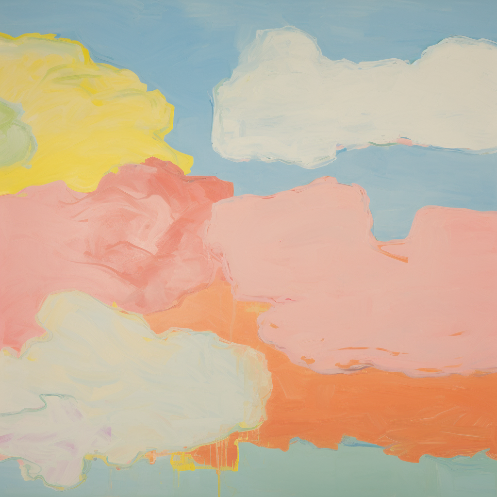 Greek Godly Clouds with Vibrant Pastel Colors