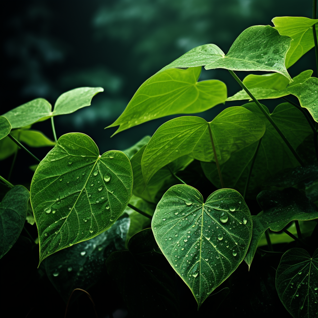 Beautiful green leaves photo