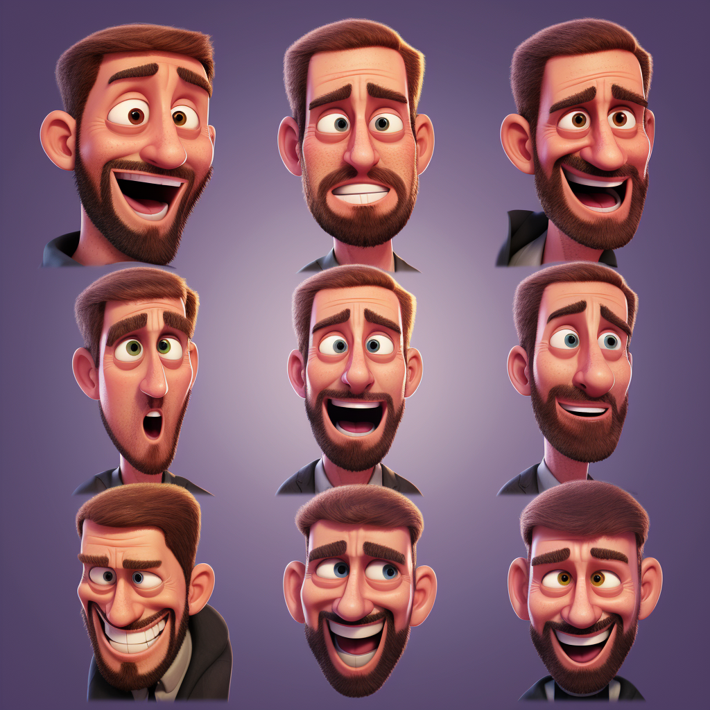 PEP Guardiola with different expressions