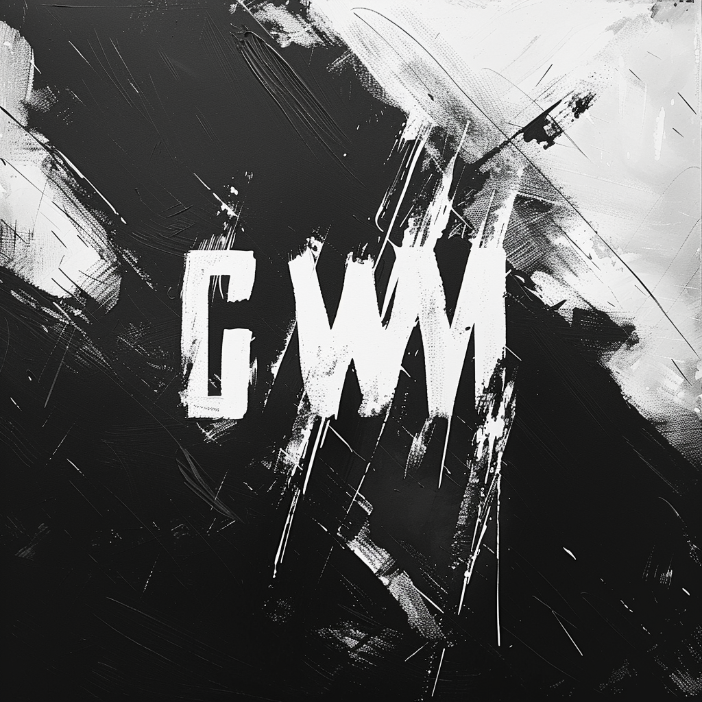 Abstract Black White GWM Logo