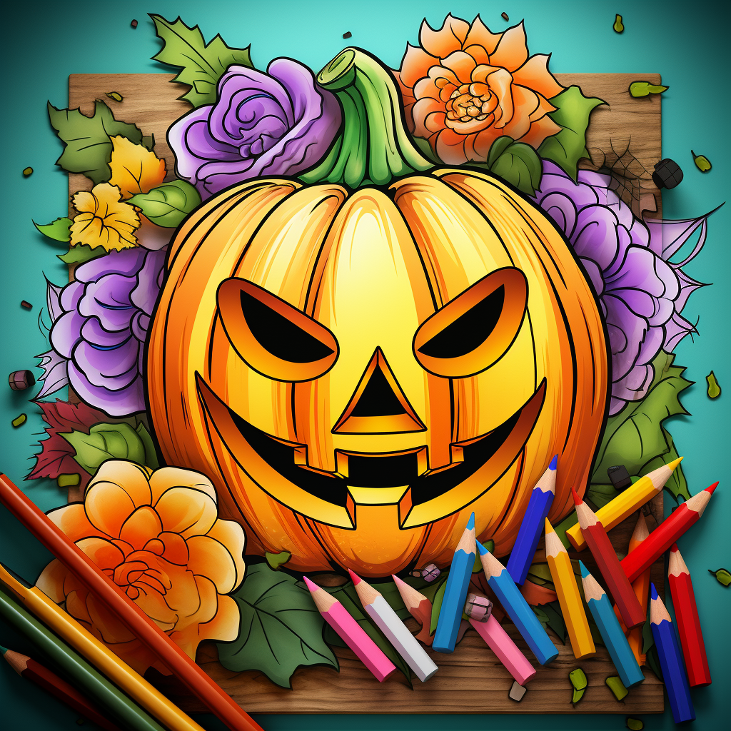 Halloween pumpkin coloring book