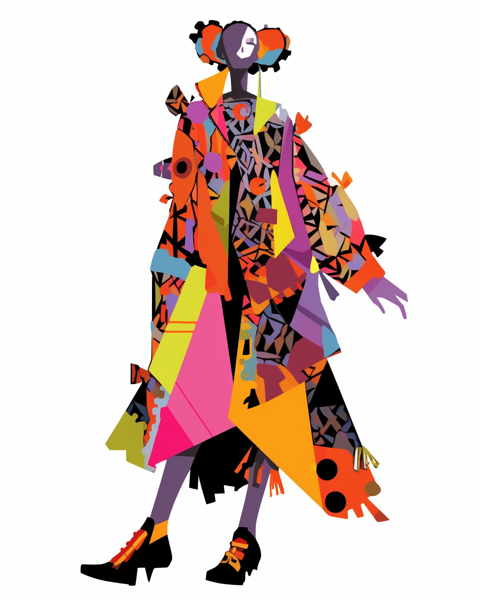 Fashion sketch of Halloween fashionista