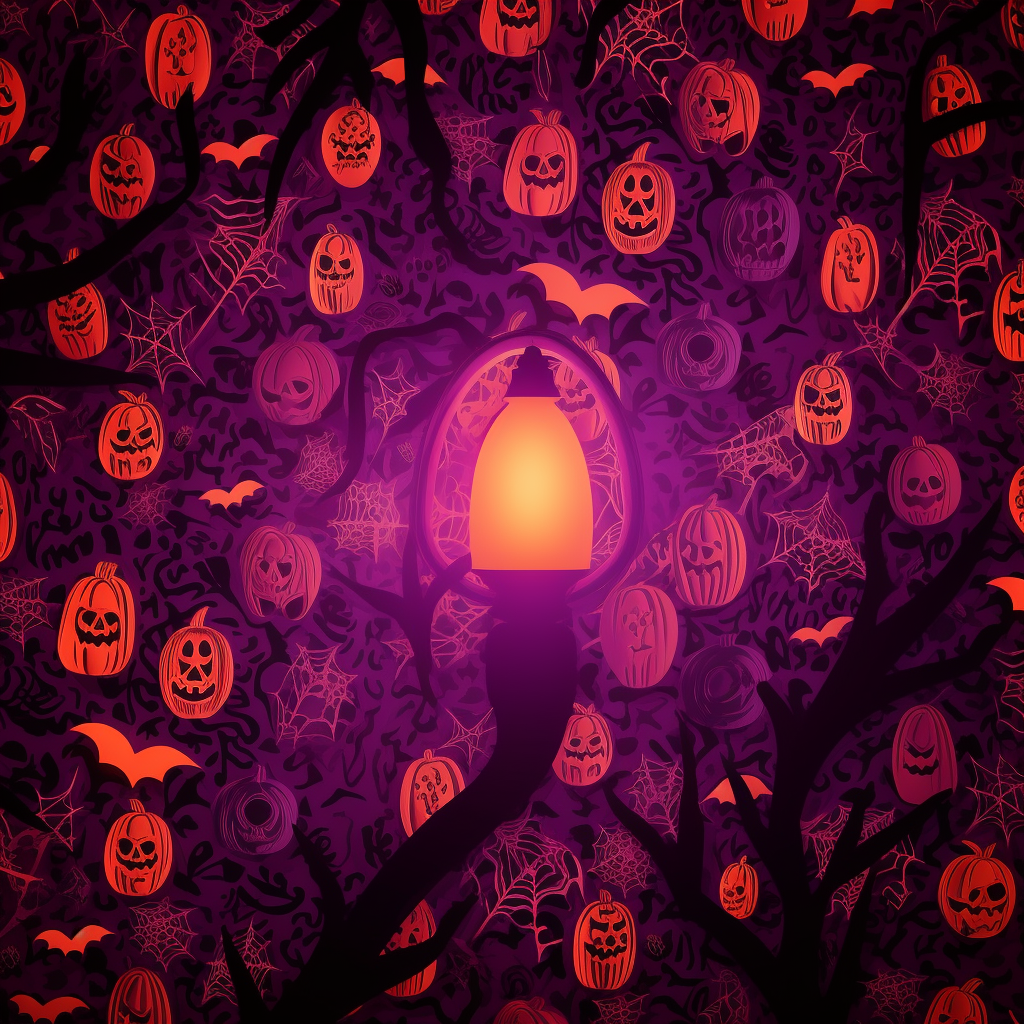 Spooky Halloween Haunted Glow Background