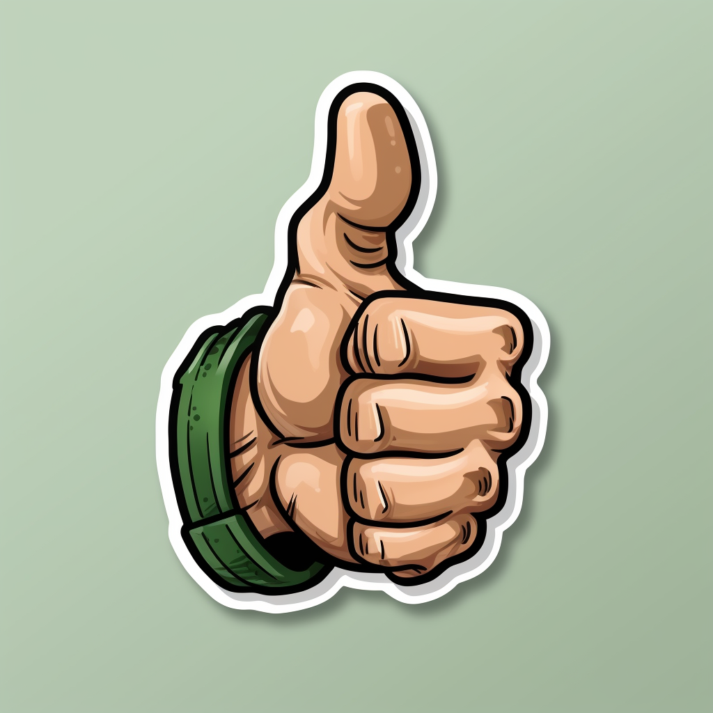 Hand giving thumbs up gesture