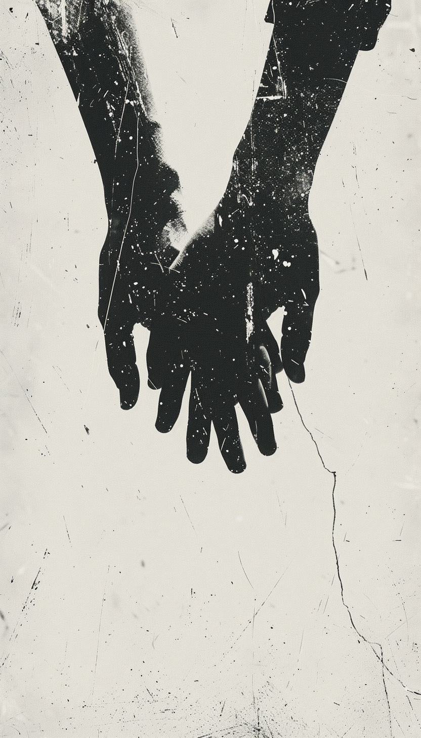 Hands Holding Each Other Silhouette