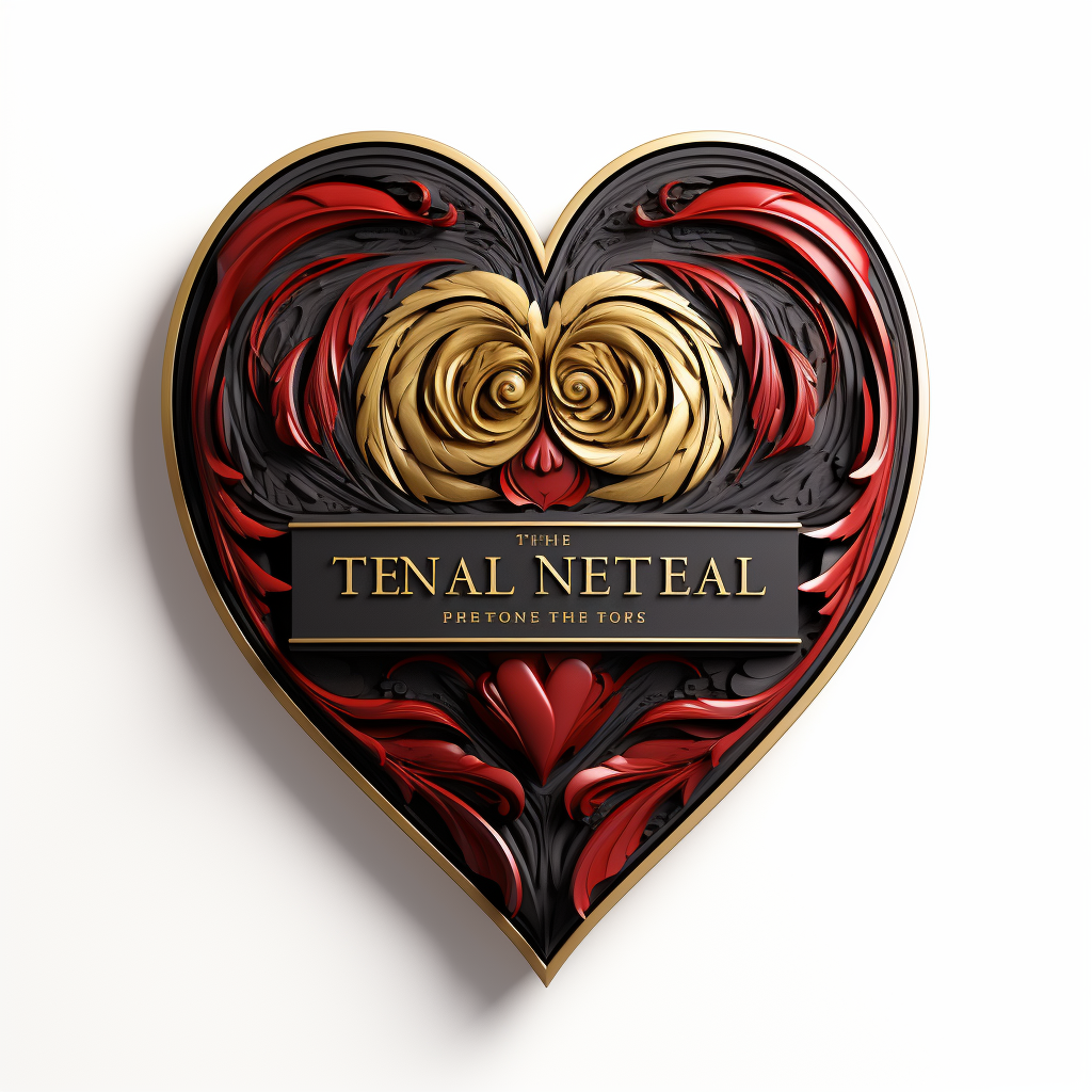 Trendy Heart Shaped Crest Logo