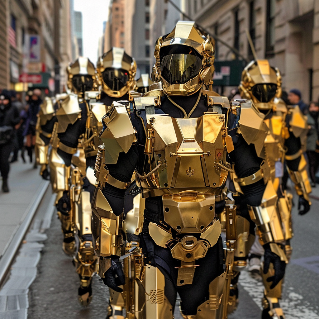 Hellbot Golden Army NYC Streets