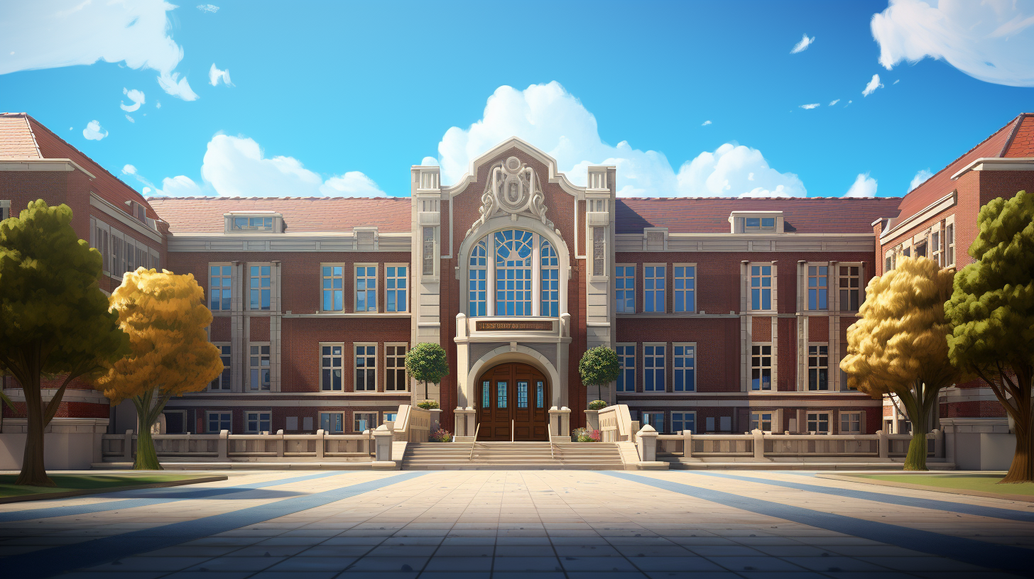 High School Exterior Background Image