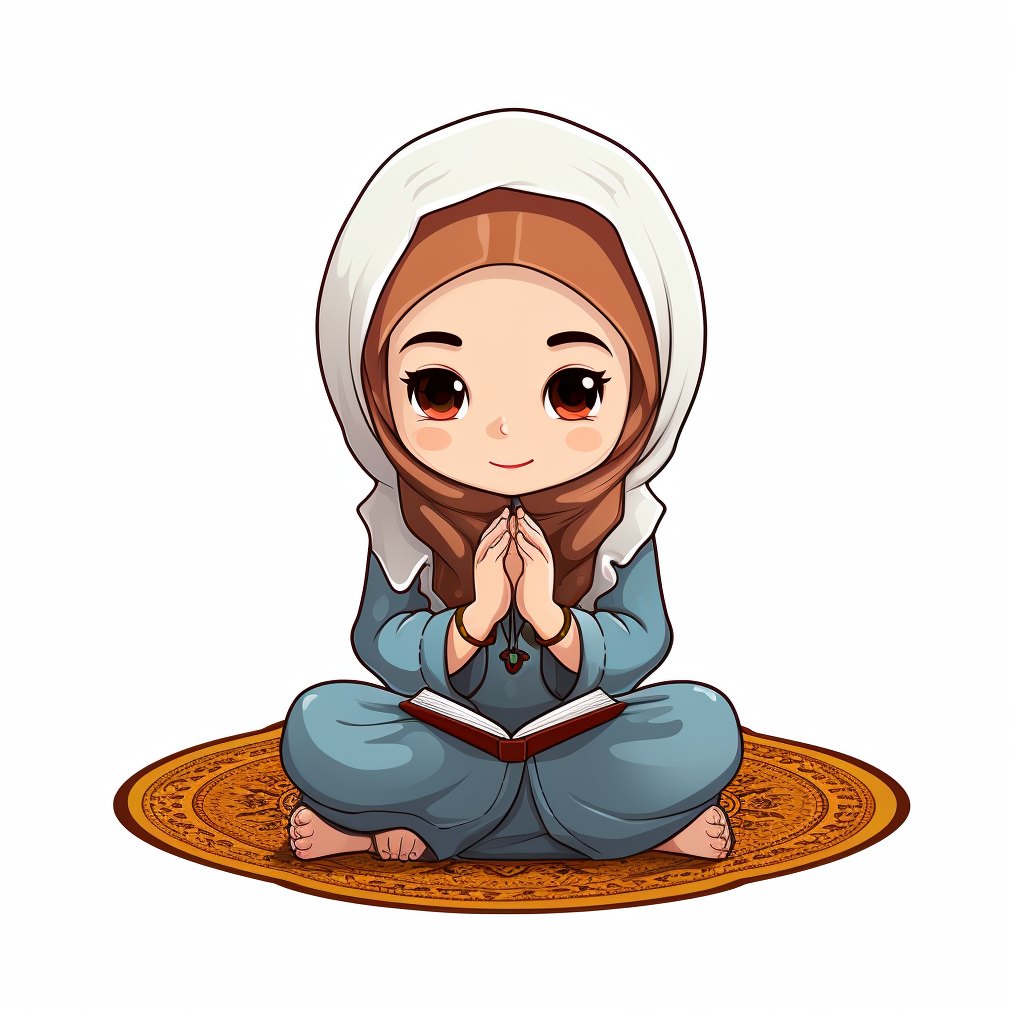 home prayer rug sticker cartoon