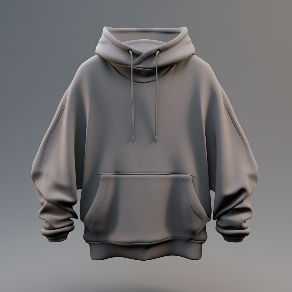 Fancy Grey Hoodie - NFT Marketplace Avatar 3D Object