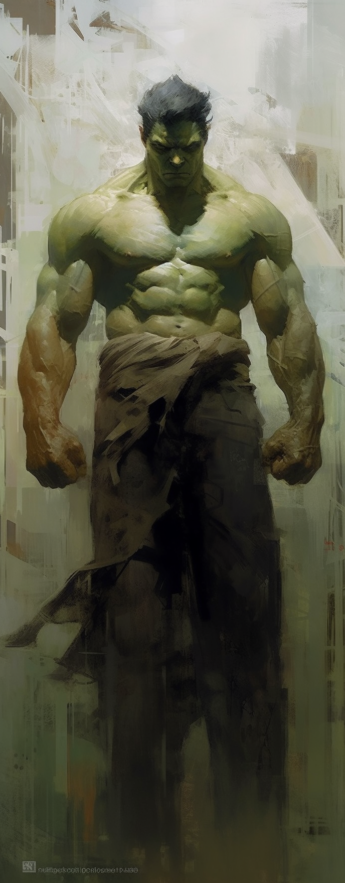 Full body Hulk painting by Sergey Kolesov