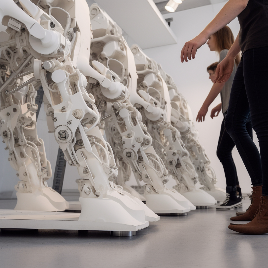 Bots constructing a human foot arch