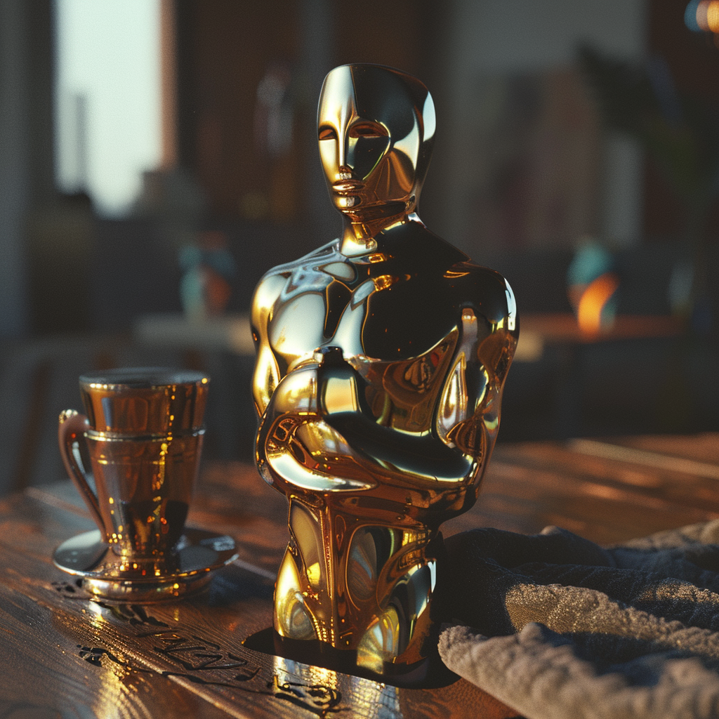 Oscars award humanoid coffee drinker